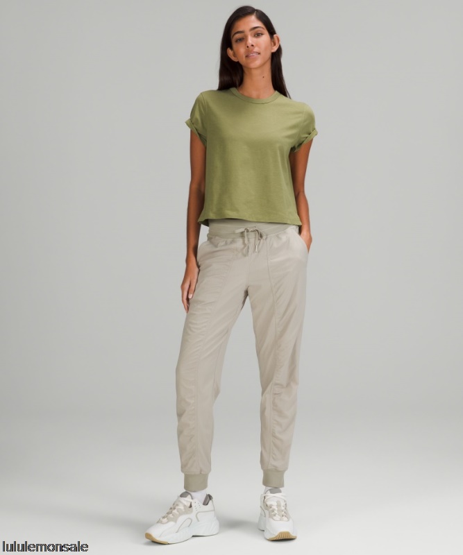Lululemon Damen DELULU327 | Klassisches T-shirt Aus Baumwollmischung Bronze Grün